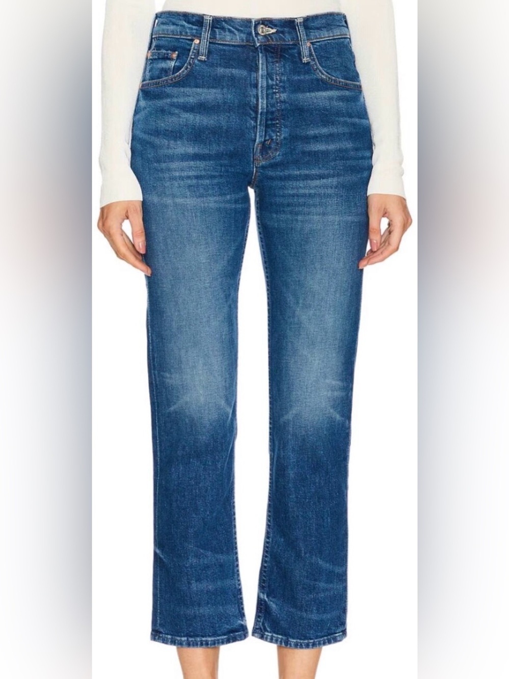 Mother Jeans The Tomcat Ankle Mid Rise Slim Straight Rugby Rodeo 26